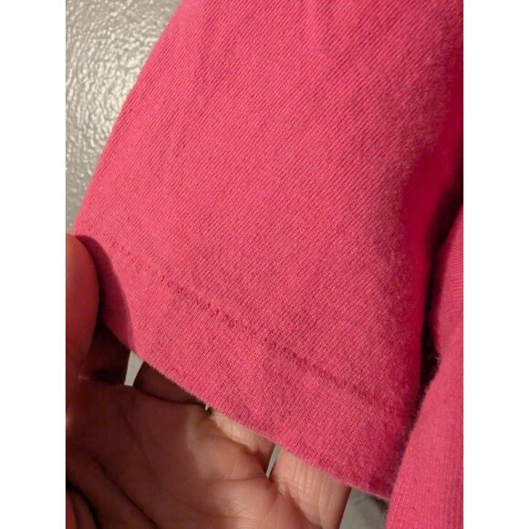 Vintage 1995 Hanes Beefy-T Shirt Men's L (Fits Unisex) Pink Nature Glitter... - Picture 6 of 7